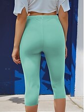 cheap Easter Bottoms-Women&#039;s Leggings Capri Pants High Elasticity Fashion Streetwear Full Length High WaistPantsEaster Animal Printing Thermal Warm Breathable Soft  Outdoor Daily Green Fall Winter Regular Fit