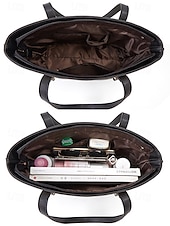 economico Borsette e borse tote-elegante set di borse da donna bicolore patchwork con decorazione a nappe - borsa a mano, borsa a tracolla e borsa piccola - perfette per il tempo libero quotidiano, per andare al lavoro