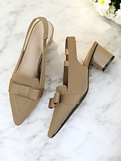 olcso Block Heels-slingback sarok masnival, flyknit hálós felsőrésszel és blokksarkúval elegáns irodai viselethez és esti rendezvényekhez