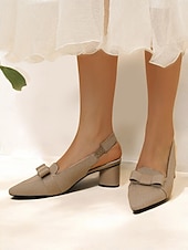 olcso Block Heels-slingback sarok masnival, flyknit hálós felsőrésszel és blokksarkúval elegáns irodai viselethez és esti rendezvényekhez