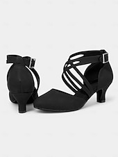 economico Scarpe per balli latini-scarpe da ballo in raso bianco con design a cinturino incrociato – tacco medio, punta aperta per donna – ideali per matrimoni, eventi formali e gare di ballo