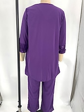 Strój weselny dla matki panny młodej elegancki casualowy dekolt w sztyfcie długość do podłogi poliester długi rękaw z koronką tanie Garnitury dla mamy-Strój weselny dla matki panny młodej elegancki casualowy dekolt w sztyfcie długość do podłogi poliester długi rękaw z koronką