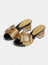 abordables Officiel-sandales à talons hauts avec nœud en strass scintillant et pochette assortie – chaussures glamour pour mariages, fêtes et événements officiels