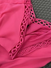 levne Jednoduché šaty-Ženské mini šaty wrap šaty bodycon šaty off the shoulder šaty bez ramínek dovolená neformální dovolená každodenní regular fit jednobarevné dlouhý rukáv jedno rameno černá bílá růžová léto