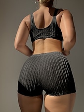 abordables Ensemble de bikinis-Femme Maillots de Bain Bikinis 2 pièces Shorts Maillot de bain Dos Nu Mince Vacances Tenues de plage Couleur unie Col V Sans Manches Maillots de bain