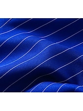 preiswerte Herrenblazer-Herren Abschlußfeier Abendkleidung Blazer Geschäft Formeller Abend Hochzeitsfeier Nur oben Mode Lässig Sommer Frühling &amp; Herbst Polyester Streifen Tasche Lässig / Alltäglich Einreihig Blazer Schwarz