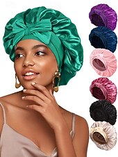 abordables Chapeaux pour femmes-bonnet de nuit en satin de soie avec nœud pour femme – protection des cheveux douce, confortable et élégante, disponible en plusieurs couleurs