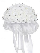 abordables Fleurs de mariage-Fleurs de poignet de mariage Bouquets Mariage / Soirée / Fête PVC (Polyvinylchlorid) A Fleurs