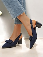 olcso Block Heels-slingback sarok masnival, flyknit hálós felsőrésszel és blokksarkúval elegáns irodai viselethez és esti rendezvényekhez