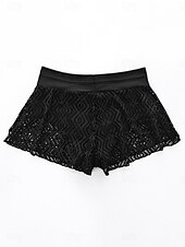 abordables Bas de bikini-Femme Maillots de Bain Caleçon extensible Maillot de bain Maille Taille haute Vacances Tenues de plage Couleur unie Sans Manches Maillots de bain