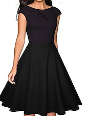 preiswerte abendkleider-Damen kleid lang Casual kleid Maxidress A Linie Kleid Basic Brautkleider schlicht Urlaub Party Arbeit Regular Fit Glatt Ärmellos Rundhalsausschnitt Schwarz Wein Rote Sommer Frühling