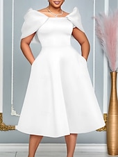 ieftine rochie Kentucky-Kentucky Derby Pentru femei Rochii Midi Rochie A line Rochie de vară Rochie Fit And Flare Rochie cu maneci bufante cocktail Rochii Semi Formale Kentucky Derby Invitat la nunta Logodnă Petrecere cu