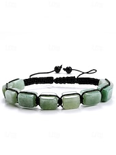 preiswerte Damenarmband-mehrfarbiges Natursteinarmband für Frauen, verstellbare Makramee-Kordel, Heilkristalle, Boho-Chic-Stil, ideal für spirituelle, lässige oder alltägliche Kleidung