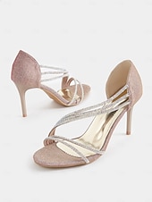 voordelige Formeel-Sandalen met hoge hak en kristalsteentjes voor dames – glamoureus design, perfect voor bruiloften, dansfeesten en speciale gelegenheden.