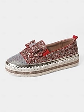 billige Brud-glitrende rhinestone loafers for kvinner – glitrende slip-on leiligheter med sløyfedesign for bryllup, fester og spesielle anledninger