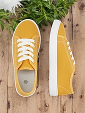 cheap Women&#039;s Sneakers-Canvas Lace-Up Sneakers for Women – Classic and Comfortable Sneakers for Everyday Wear, Perfect for Casual Outings and Weekend Adventures