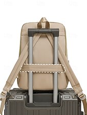 お買い得  ファッションバックパック-ダブルジッパー、ゴールドトリム、調節可能なストラップ付きのベージュキルティングレディースバックパック - スタイリッシュで実用的なレディースバックパック、仕事、学校、またはカジュアルな外出に最適 ブラック ピンク ブラウン