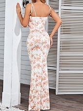 tanie Eleganckie sukienki kwiatowe-Damskie Sukienka mini Codzienne sukienki Sukienka maxi Sukienka w kwiatki Letnie sukienki Elegancki Codzienny Bez rękawów Urlop Codzienny Randka Regularny Kwiaty Bez rękawów Cienkie ramiączka Blush