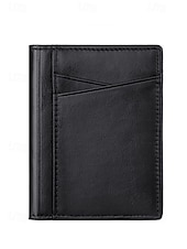 cheap Wallets-Men&#039;s RFID Blocking Wallet, Premium Cowhide Leather, Slim Design with Multiple Card Slots and ID Window – Secure and Stylish Wallet for Everyday Use Wine Black Dark Green
