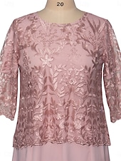 preiswerte Kleidersets-Damen Kleid-Set Casual kleid Rock-Set Elegant Modisch Blumen Patchwork Bestickt Midikleid Langarm Rundhalsausschnitt Outdoor Täglich Rosa Frühling Herbst Lockere Passform