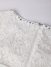 baratos Comprimento do chão-Vestido A-Line Para Mãe da Noiva Convidada Elegante Gola Redonda Comprimento do Tornozelo Chiffon Renda Mangas 3/4 com Franzido de Lantejoulas 2025