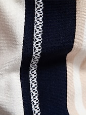 cheap Men&#039;s Elite Polo-Men&#039;s Polo Knit Polo Sweater Formal Work Turndown Short Sleeve Striped Vertical Stripes Stripe-Trim Stripe Spring Beige Polo