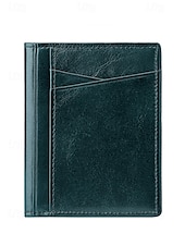 cheap Wallets-Men&#039;s RFID Blocking Wallet, Premium Cowhide Leather, Slim Design with Multiple Card Slots and ID Window – Secure and Stylish Wallet for Everyday Use Wine Black Dark Green