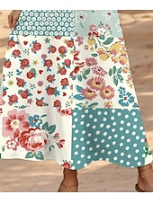 levne Květinové šaty-Dámské maxi šaty ležérní šaty sundress A line šaty Bohemia dovolená tropická dovolená ležérní každodenní regulérní střih květinové grafika motýl bez rukávů V výstřih světle žluté léto jaro