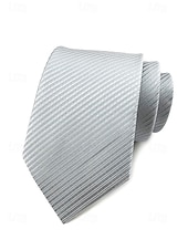cheap Men&#039;s Ties &amp; Bow Ties-Men&#039;s striped satin tie, a variety of colors to meet different matching needs, suitable for business, wedding and formal events elegant and fashionable tie