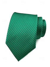 cheap Men&#039;s Ties &amp; Bow Ties-Men&#039;s striped satin tie, a variety of colors to meet different matching needs, suitable for business, wedding and formal events elegant and fashionable tie