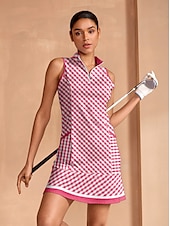 cheap Golf Dresses-Women&#039;s Golf Dress Yan pink Sleeveless Dress Ladies Golf Attire Clothes Outfits Wear Apparel