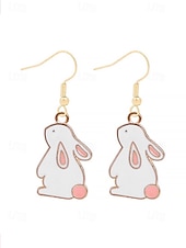 abordables Pendiente de mujer-Pendientes con forma de huevo de Pascua: diseño ondulado colorido, chapados en oro, perfectos para Pascua, moda primaveral y ocasiones festivas.
