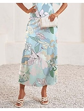 ieftine Rochii de Vacanță-Pentru femei Rochii Midi Rochie A line Elegant Epocă Stilat Vacanță Invitat la nunta Logodnă Fit regulat Grafic Epocă Manșon scurt În V Albastru piscină Vară