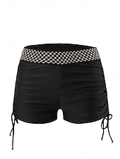 abordables Bas de bikini-Femme Maillots de Bain Caleçon extensible Maillot de bain Patchwork Taille haute Vacances Tenues de plage Couleur unie Sans Manches Maillots de bain