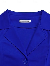 preiswerte Einfaches Kleid-Damen Midikleid blusenkleid A Linie Kleid Elegant Ausgefallene Arbeit Regular Fit Glatt Halbe Ärmel Hemdkragen Rote Königliches Blau Aprikose Sommer