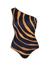 billige Onepiece badedrakter-Dame Badetøy Ett stykke 2 stk Skjørt Badedrakt Åpen rygg Midjekontroll Høy Midje Tynn Ferie Strand Klær Fargeblokk Stroppeløs Ermeløs Badedrakter