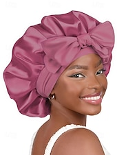 abordables Chapeaux pour femmes-bonnet de nuit en satin de soie avec nœud pour femme – protection des cheveux douce, confortable et élégante, disponible en plusieurs couleurs