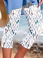 voordelige Kunst &amp; Ontwerp Druk-Dames Leggings Capri Broeken Hoge Elasticiteit Mode Streetwear Kalf-Lengte Hoge Taille Graphic Stippel Gradiënt Print Ademend Zacht Buiten Dagelijks Babyblauw Zomer Lente Regulair Fit