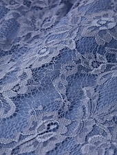 abordables Longueur du thé-Robe fourreau  colonne Mère de la mariée Robe d&#039;invitée Mariage Élégante Fête Petite Taille Décolleté en V Longueur thé Dentelle Manches courtes avec plis Couleur unie Midi Robe