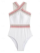 ieftine Costume Întregi-Costum de baie dintr-o singură piesă pentru femei monokini sexy cu tăieturi control al burticii talie înaltă subțire fără spate îmbrăcăminte de vacanță pentru plajă dungi colorate guler halter fără