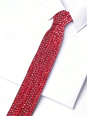 abordables Cravates et nœuds papillon pour hommes-cravate style diamant en strass pour hommes et femmes – détail étincelant en faux diamant pour événements officiels, fêtes et occasions spéciales