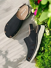 preiswerte Komfortsandalen-Slingback-Freizeitsandalen für Damen – geschlossene Schuhe mit Cut-out-Design, bequem für den Alltag und Frühlings-/Sommeranlässe