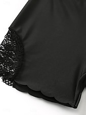 abordables Bas de bikini-Femme Maillots de Bain Caleçon extensible Maillot de bain Dentelle Patchwork Vacances Tenues de plage Couleur unie Sans Manches Maillots de bain
