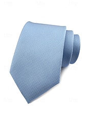 cheap Men&#039;s Ties &amp; Bow Ties-Men&#039;s striped satin tie, a variety of colors to meet different matching needs, suitable for business, wedding and formal events elegant and fashionable tie