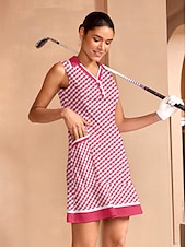 abordables Ropa de golf femenina-Mujer vestido de golf Rosado morado Sin Mangas Vestidos Ropa de golf para damas Ropa Trajes Ropa Ropa