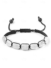 preiswerte Damenarmband-mehrfarbiges Natursteinarmband für Frauen, verstellbare Makramee-Kordel, Heilkristalle, Boho-Chic-Stil, ideal für spirituelle, lässige oder alltägliche Kleidung