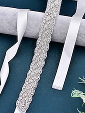 cheap Women&#039;s Belt-Crystal Rhinestone Bridal Waistband – Elegant Wedding Dress Belt for Women – Perfect for Bridal Gowns, Weddings and Special Occasions