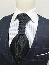 お買い得  メンズネクタイ＆蝶ネクタイ-男性用ペイズリー柄ネクタイ - 調節可能なストラップが付いたエレガントなシルクのような生地で、フォーマルにもカジュアルにも最適です。