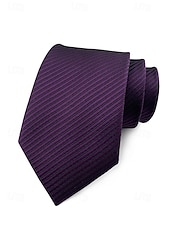 cheap Men&#039;s Ties &amp; Bow Ties-Men&#039;s striped satin tie, a variety of colors to meet different matching needs, suitable for business, wedding and formal events elegant and fashionable tie