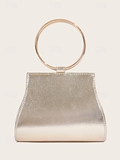 voordelige Clutches &amp; Avondtasjes-elegante kristallen avondclutch met gouden ringhandvat – damestas met strass voor bruiloften, feesten en speciale gelegenheden